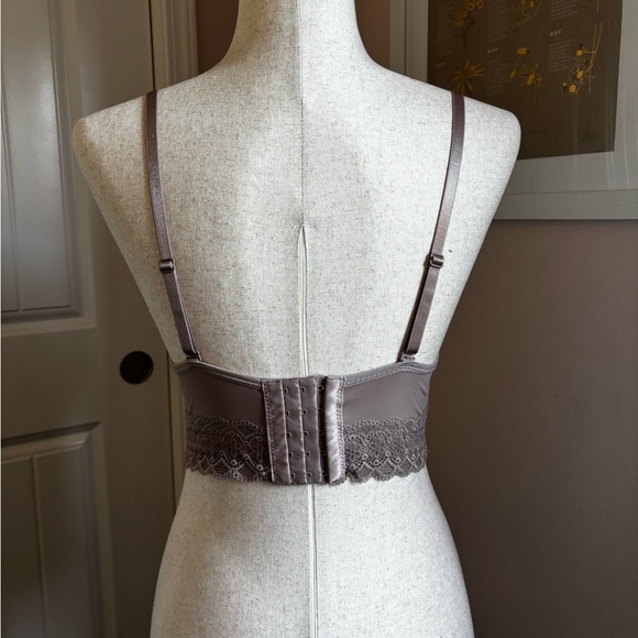 NWOT -Elegant Lace Trimmed Bralette Set of 3 - Ivory, Cream, Latte - Picture 6 of 9